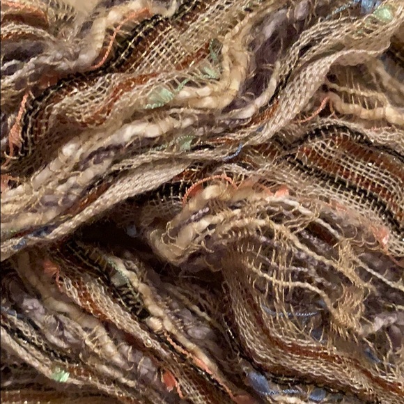 Sparkle scarf with small tassels cute gold fashion - Picture 7 of 8